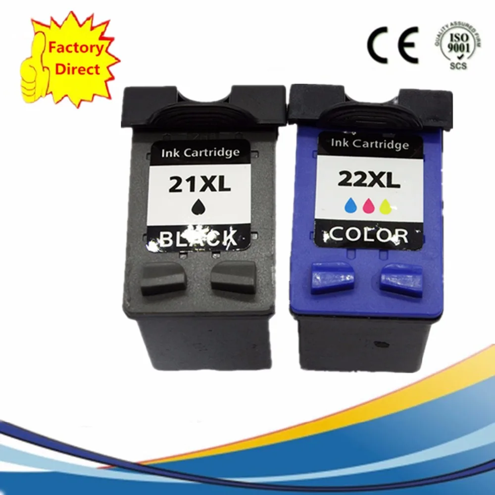 Чернильный картридж для принтера тонер для HP21XL 22XL HP21XL HP22XL с чернилами hp DeskJet D1470 D1520 D1530 D1558 D1560 D1568 D2320 D2330 D2345