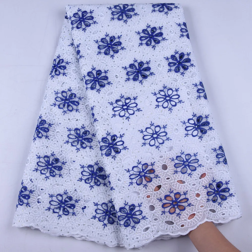 Pure Cotton African Dry Lace Fabric With Stones High Quality Nigerian Lace Fabric Swiss Voile Lace In Switzerland In Party A1654