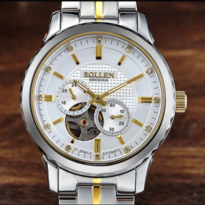 

zegarki meskie watches men's mechanical waterproof dress wristwatches fashion hollow clock Tourbillon Military Army men watch