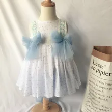 Г. Летнее испанское платье для девочек кружевной хлопковый милый трехмерный жаккардовый жилет пачка принцессы качественное прекрасное свадебное платье