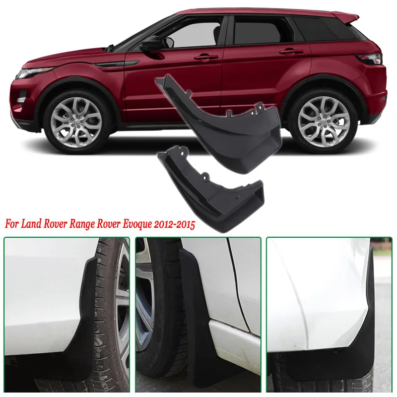 4pcs Premium Heavy Duty Molded Splash Mud Flaps Guards Fenders For LandRover RangeRover Evoque 4pcs Premium Heavy Duty Molded Splash Mud Flaps Guards Fenders For LandRover RangeRover Evoque