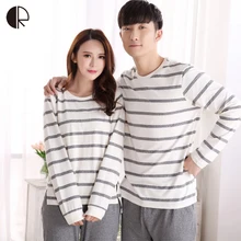 Осенняя полосатая Пижама, набор хлопковых парных пижам, Женская пижама, пижамные комплекты, Pijamas Mujer Lover, пижама, домашняя одежда