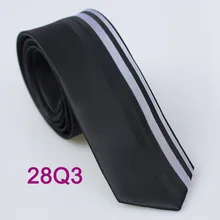 YIBEI coahella ties мужской обтягивающий галстук дизайн черный с серебряными вертикальными полосками микрофибра галстук модный тонкий узкий галстук