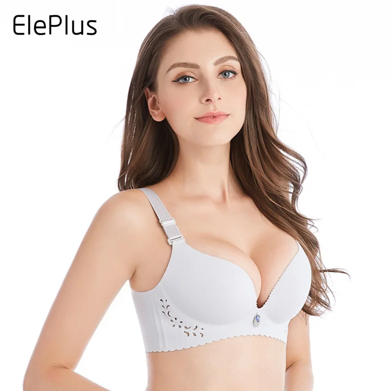 Buy ElePlus Solid Unlined Wire Free Bra Seamless