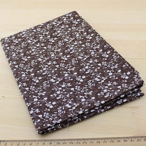 Booksew 7 Pieces/lot 50cmx50cm Vintage Brown Cotton Fabric Fat Quater Bundle Patchwork Fabric Tilda Cloth Quilting Tales