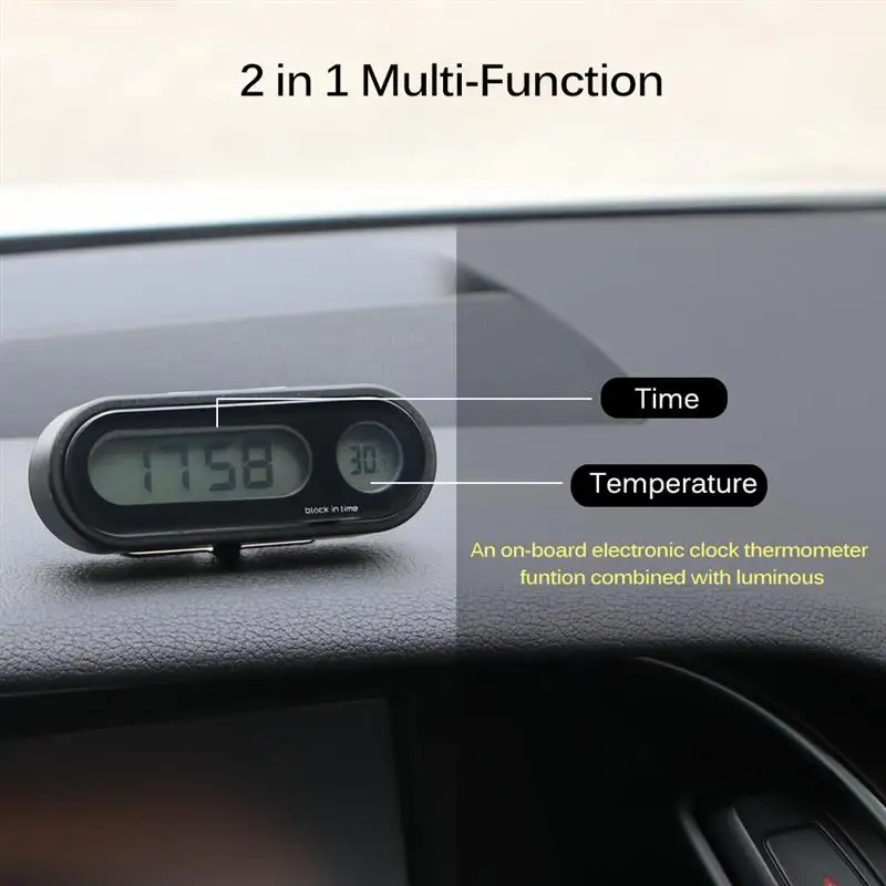 Автомобильные цифровые часы авто украшение орнамент мини часы с гигрометром термометр в автомобиле-Стайлинг