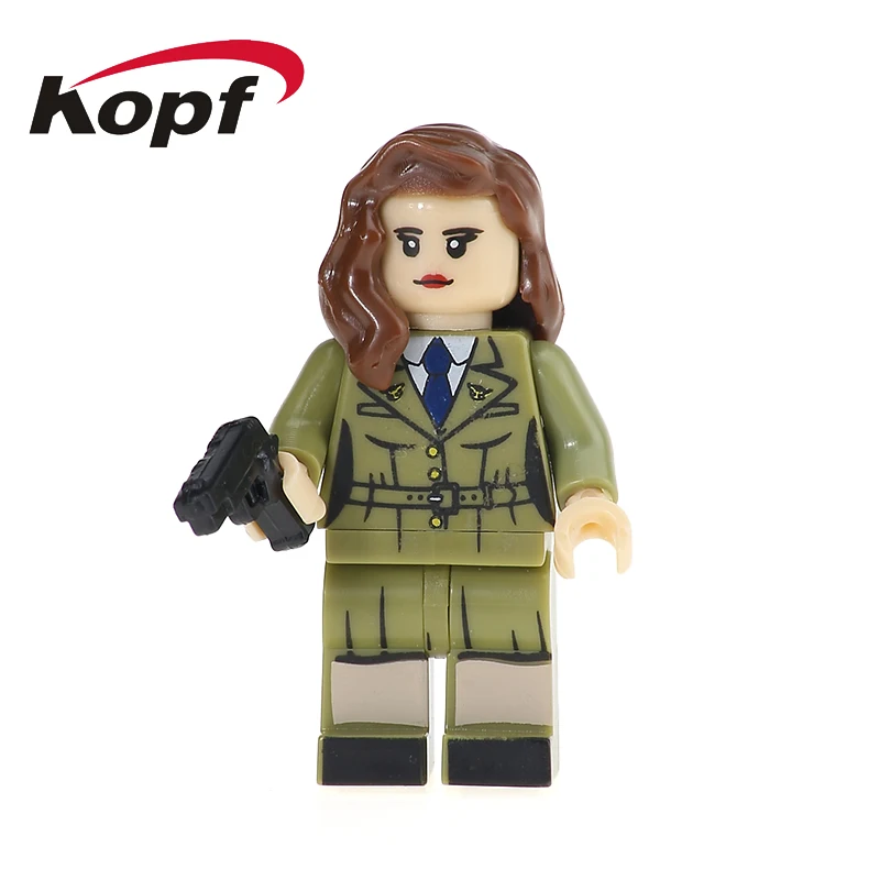 

Super Heroes Sharon Carter Agent13 Hydra Agent Dick Grayson Model Bricks Action Figures Building Blocks Toys for children KL037