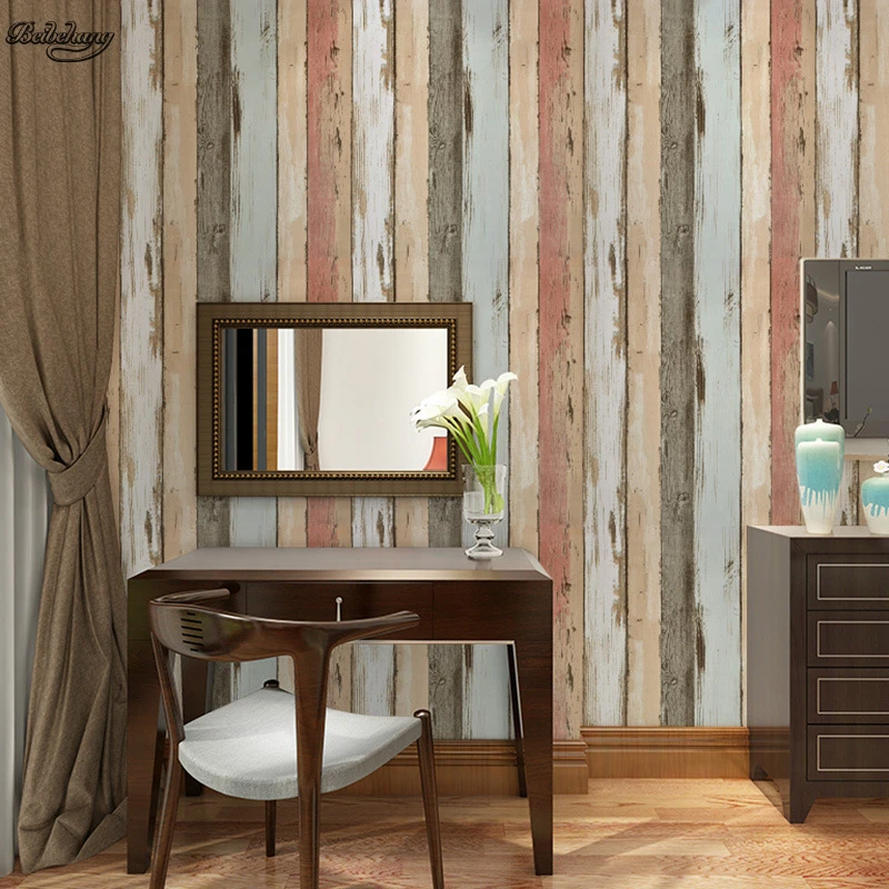 beibehang3DstereoMediterraneanretrowoodwallpaperlivingroom