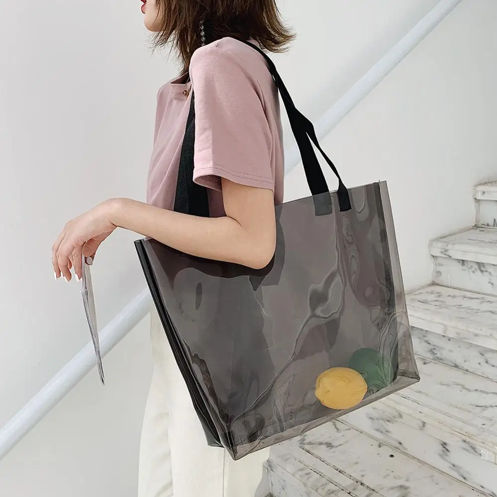 واضح PVC شفافة حقيبة تسوق حقيبة يد للنساء 2019 حمل حقائب السفر كيس من دوس Bolsas الأنثوية موهير Sac واضح PVC شفافة حقيبة تسوق حقيبة يد للنساء 2019 حمل حقائب السفر كيس من دوس Bolsas الأنثوية موهير Sac