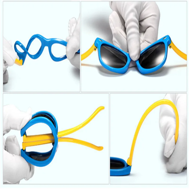 UCOOL Brand Nail Silicone Safety Software Polarized Flexible Kids Sunglasses Child Safety Coating Sun Glasses UV400 Cats Eyewear Shades Infant oculos de sol (1)
