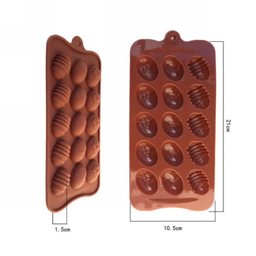 Newest Diy  Cake Mold Soap Mold Easter Egg Flexible Silicone Mould Candy Chocolate Tools
