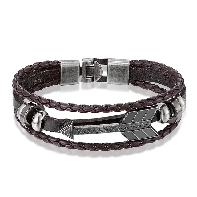 Janeyacy Vintage Anchor Bracelet Black Leather Charm Bracelets Men Janeyacy Vintage Anchor Bracelet Black Leather Charm Bracelets Men Jewelry Party Gift