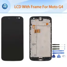 5.5″ Original LCD screen for Motorola Moto G4 LCD display touch panel digitizer frame complete assembly G 4 XT1622 XT1625 black