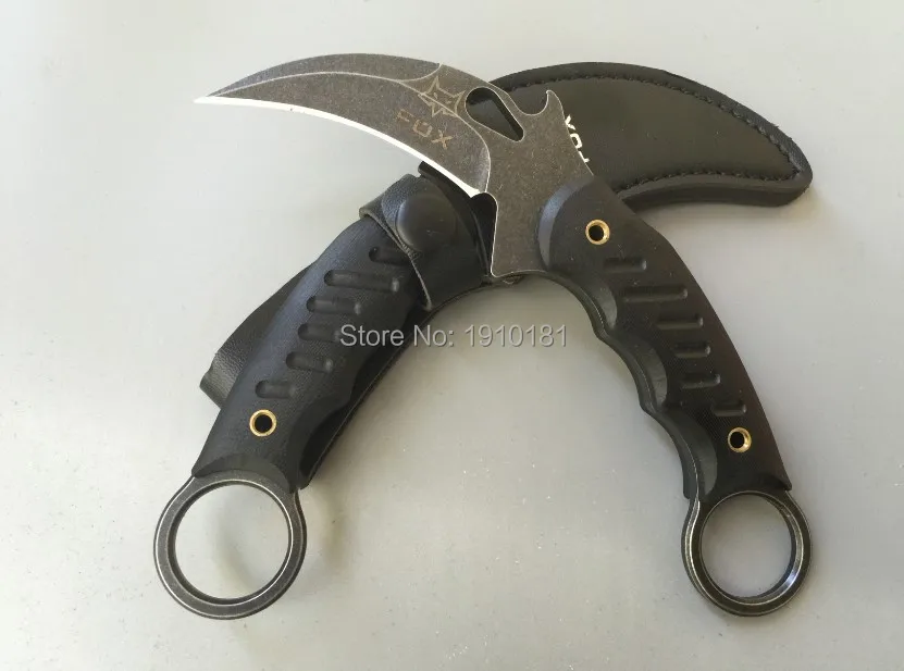 Нож Karambit с фиксированным лезвием 9CR13MOV стальной камень промытый тактический инструмент для выживания Открытый походный нож G10 Ручка