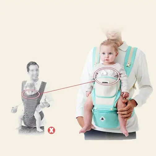 Кенгуру Хипсит (пояс для ношения ребенка) дышащий Многофункциональный Фронтальная кенгуру Младенческая Детский слинг рюкзак мешок