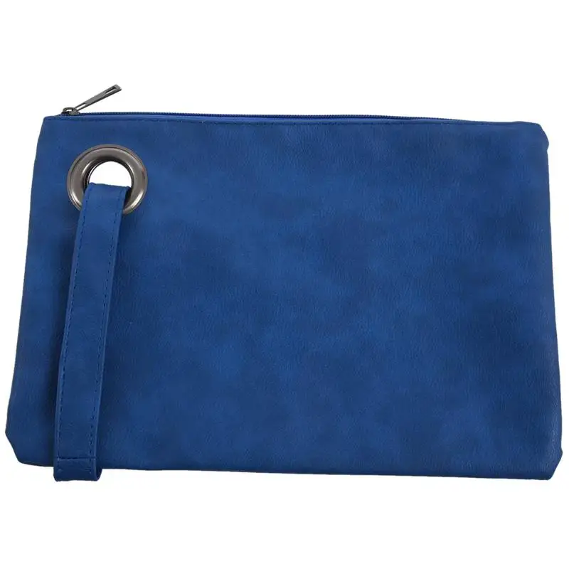 

Fashion Solid Women's Clutch Bag Leather Bag Women Envelope Bag Clutch Evening Bag Female Clutches Handbag #2 (Blue)