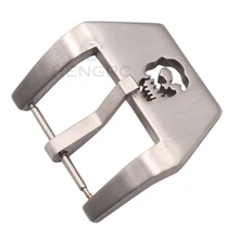 

Wholesale 10pcs/Set Skull Watch Strap Clasp 20 22 24 26mm Silver Stainless Steel Watchbands Buckle Watch Accessories For PANERAI