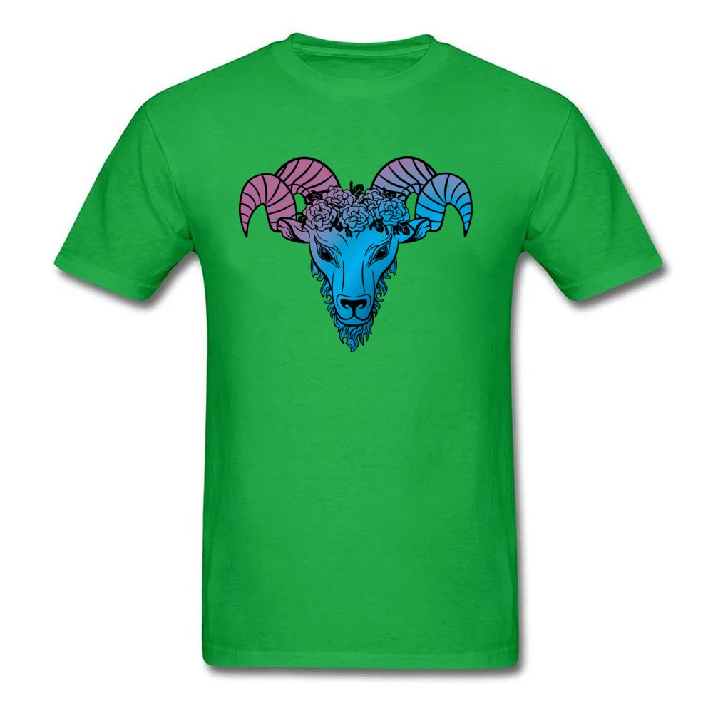 Aries Oversized Men T-shirts O-Neck Short Sleeve 100% Cotton Tops Shirts Casual Tops Tees Wholesale Aries green