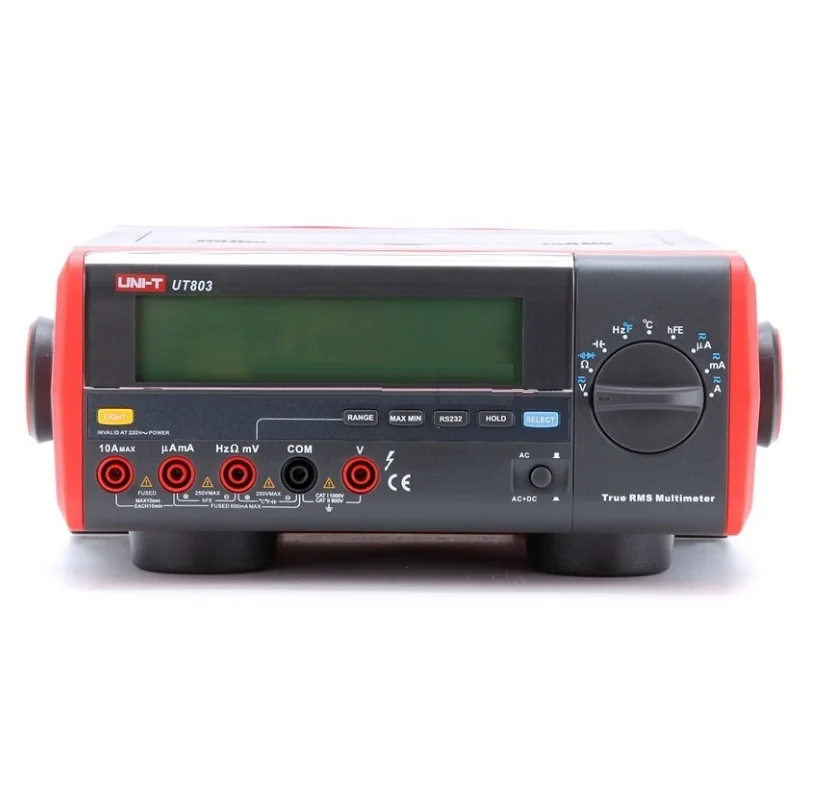 

UNI-T UT803 LCD Display Bench Type Digital Multimeters Volt Amp Ohm Capacitance Hz 5999 Counts Tester High-Accuracy PC Soft