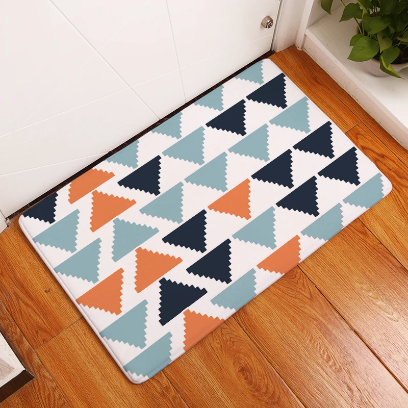 Modern Style Geometry Print Carpets Antislip Floor Mat Outdoor Rugs
