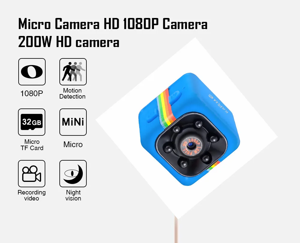 Karue 50 шт. DHL SQ11 Мини цифровой Камера 1080 P SQ8 SQ9 мини видеокамера DVR SQ11 Спорт Видео Камера Цвет из c