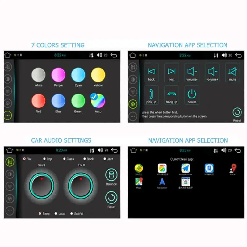 Perfect 7inch 2 Din Quad-core Android 7.1 Car Stereo MP5 Player GPS Navi RDS FM AM Radio Bluetooth Head Unit Support APK App Download 13