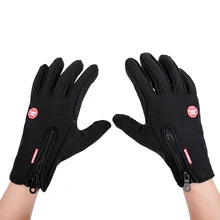 Осень Зима полный палец теплые мягкие перчатки ветрозащитный водонепроницаемый Сенсорный экран перчатки для бега Пешие прогулки катание на лыжах велосипедные перчатки