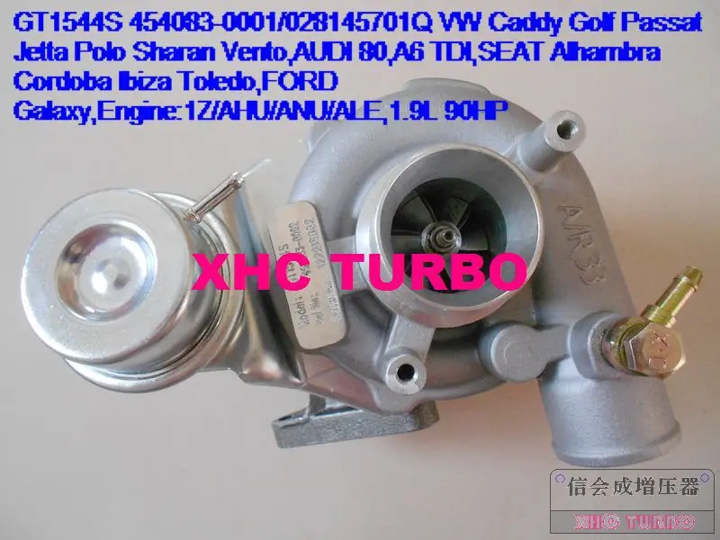 

NEW GT1544S 454083 028145701Q Turbo Turbocharger for VW Caddy Golf Passat Jetta Polo Sharan Vento,AUDI 80,A6 TDI 1.9L 90HP