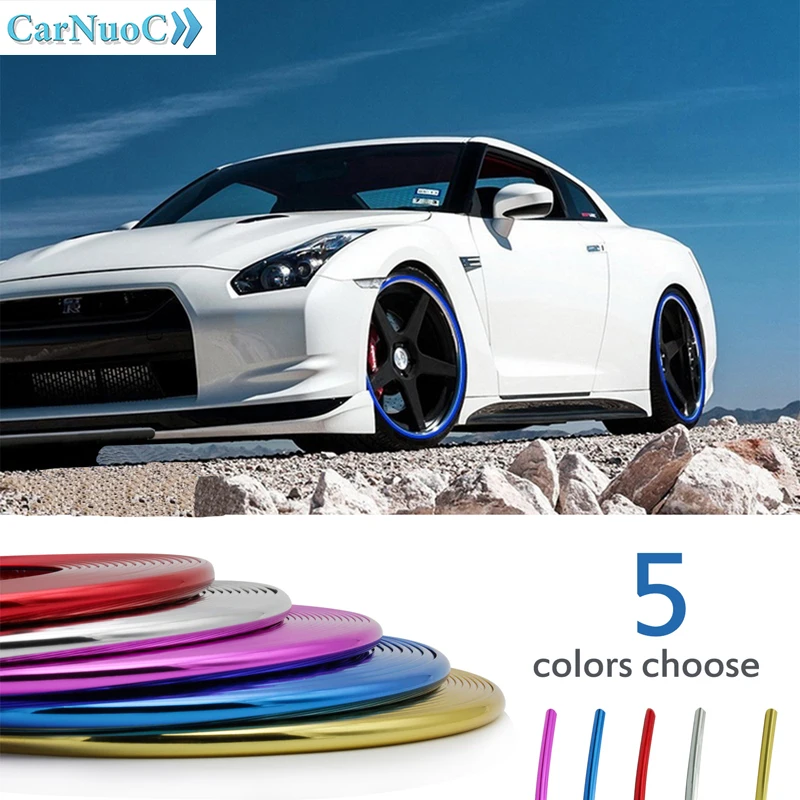 Car Wheel Rim Sticker Chrome Wheel Decoration Auto Tire Rims Plated