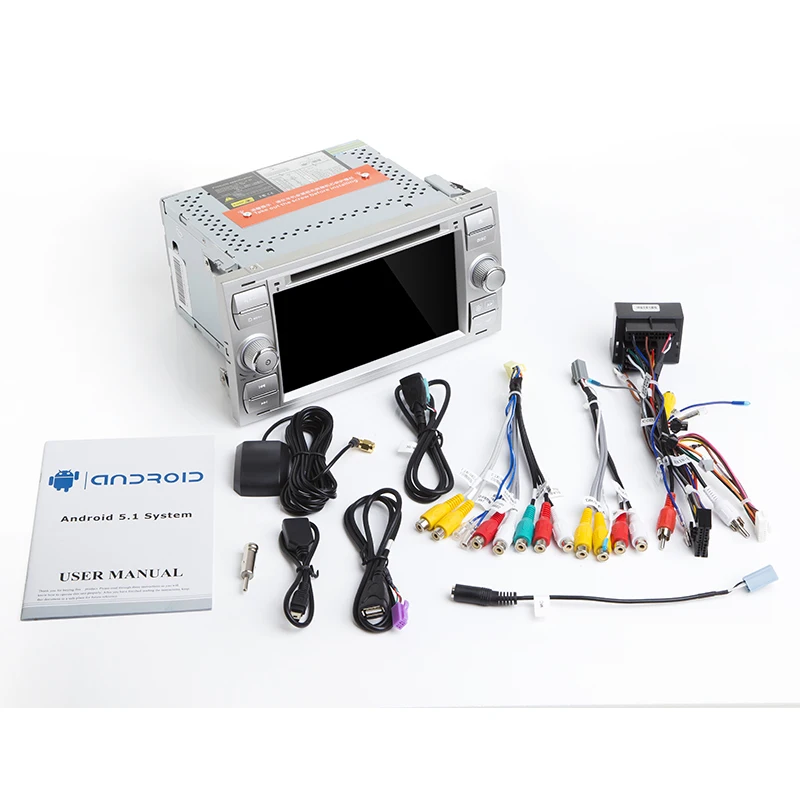 Flash Deal 7" 2 din android 9.1 Quad cores car dvd player gps for ford focus 2/mondeo/s max/c-max/fusion/fiesta/transit radio head unit 4