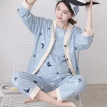 Pregnancy Sleepwear Breast Feeding Clothes Nursing Pajamas Pregnant Pyjama Breastfeeding Pregnancy Nightgrown Three-piece A031 Pregnancy Sleepwear Breast Feeding Clothes Nursing Pajamas Pregnant Pyjama Breastfeeding Pregnancy Nightgrown Three-piece A031