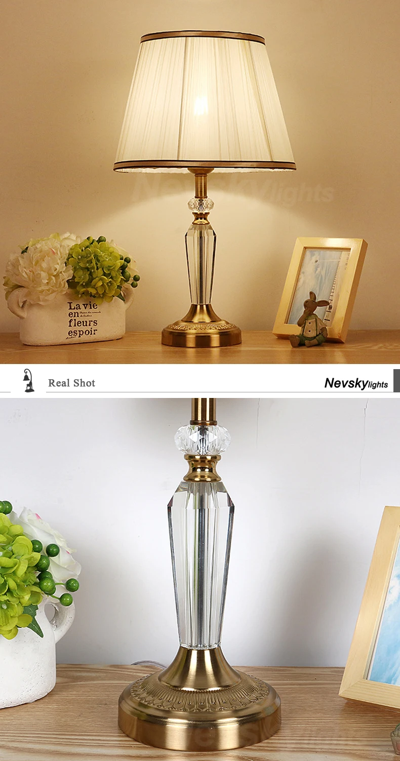 Candeeiros de Mesa para o Quarto Lâmpada de Mesa de Cristal Luzes de Mesa Decoração para Casa Estudo Decoração Lâmpada Moderna Cama Luz 2 estudo decoração luzes de mesa lâmpada moderna decoração para casa cama luz