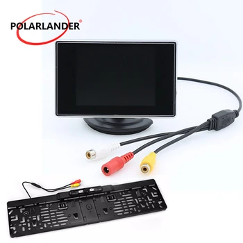 

Reversing camera rear view camera monitor 3.5 inch TFT LCD Backup Reverse Monitor license plate frame Car Monitor Auto TV car