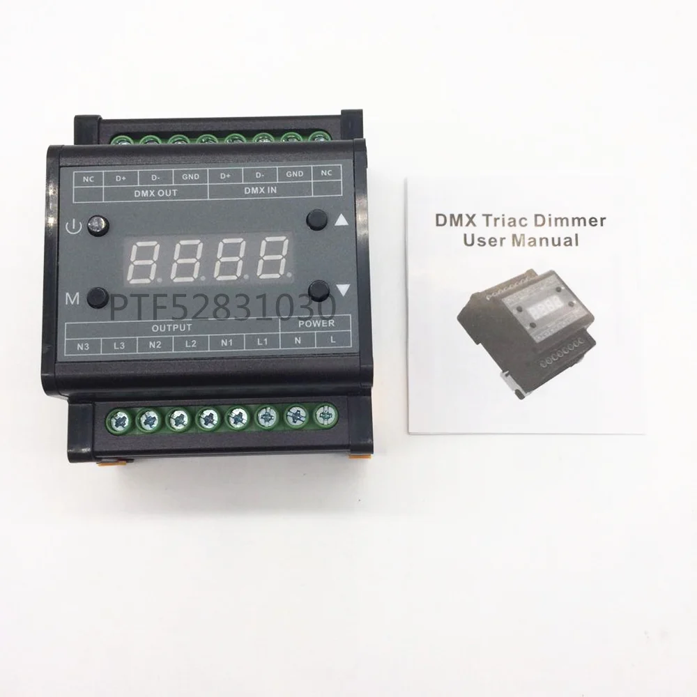 Высоковольтный AC90-240V светодиодный диммер DMX302 DMX triac диммер СВЕТОДИОДНЫЙ регулятор яркости 50 Гц/60 Гц 3 канала 1A/канал