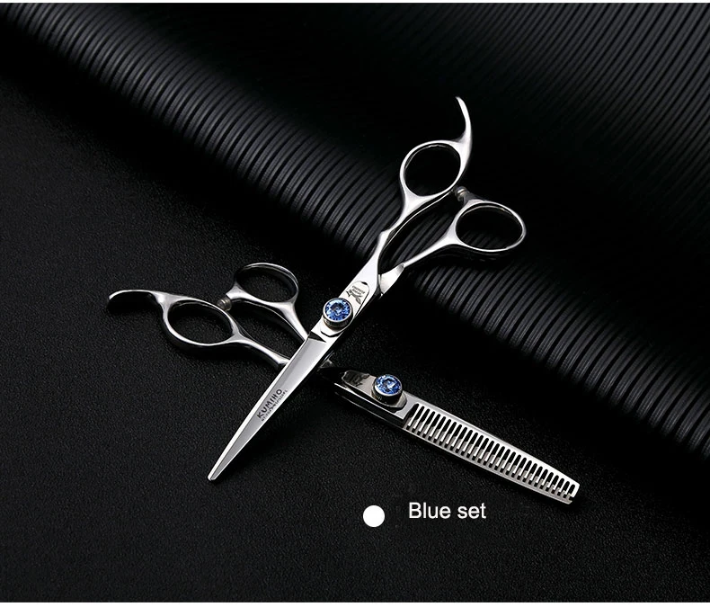 KUMIHO F2BS-60 ножницы для волос набор 9cr13 нержавеющая 6 дюймов 2 цвета винт доступны резки и истончение ножницы