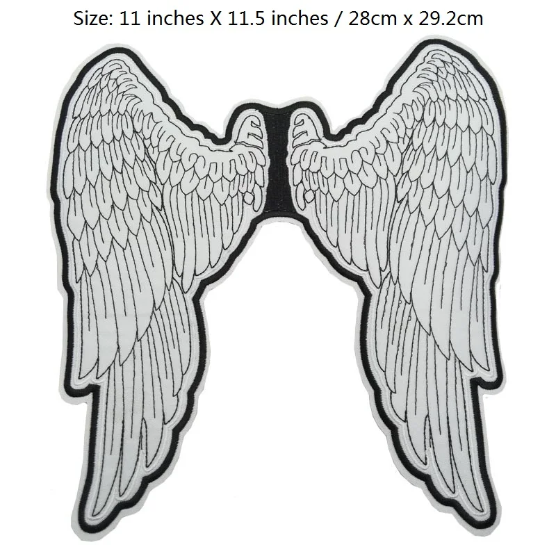 

11.5" LETHAL ANGEL WINGS Motorcycle Jacket Back Vest Military Biker Vest Patch Embroidered IRON ON Patch Badge