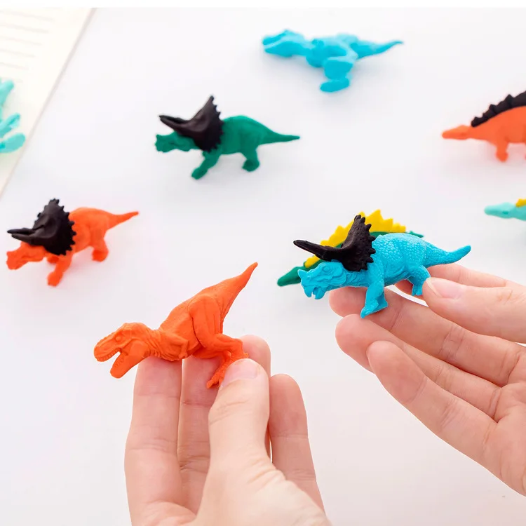 1 шт. творческий мультфильм Динозавр форма ластик для студентов ластик, канцелярские принадлежности Детский приз