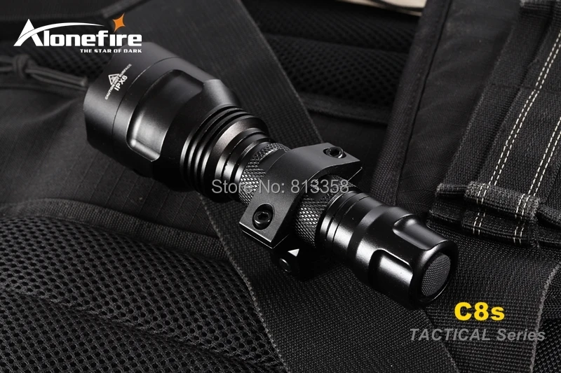 AloneFire C8 CREE XML T6 L2 U3 светодиодный тактический флэш-светильник фонарь 20 мм крепление для страйкбола прицел ружья светильник 18650 батарея