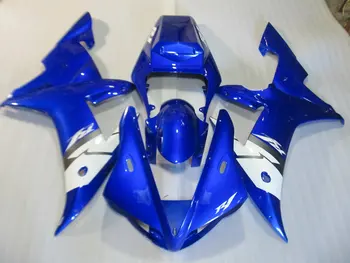 

Custom Motorcycle Fairing kit for YAMAHA YZFR1 02 03 YZF R1 2002 2003 YZF1000 yzfr1 ABS Blue white Fairings set+gifts YF27