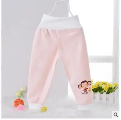 Вельветовая с завышенной талией для маленьких мальчиков и девочек штаны для малышей повседневные брюки для кормления Одежда для новорожденных брюки для пижамы шаровары - Цвет: Pink 02 pants
