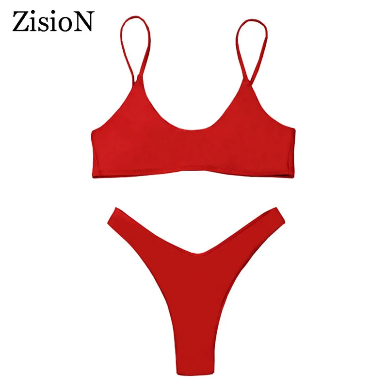 ZisioN 2018 Sexy Bikinis Women Swimsuit Thong Bikini Set Brazilian ...