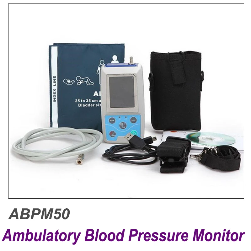 

ABPM50 CE FDA Approved 24 hours Patient Monitor Ambulatory Automatic Blood Pressure NIBP Holter with USB cable & software