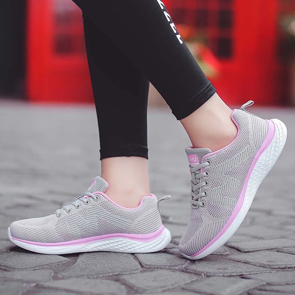 Women's Flying Weaving Mesh Sneakers Casual Shoes Student Running Shoes ...