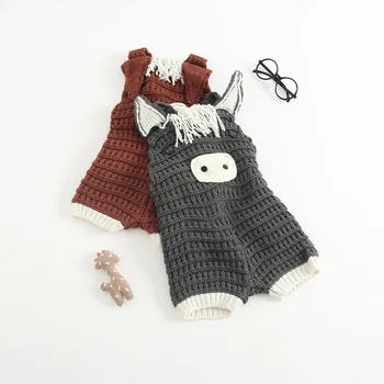 

Newborn Baby Cotton Rompers Knitting Crochet Pig Costumes Overalls Clothes For Toddler Infant Boys Girls Jumpsuits Clothing
