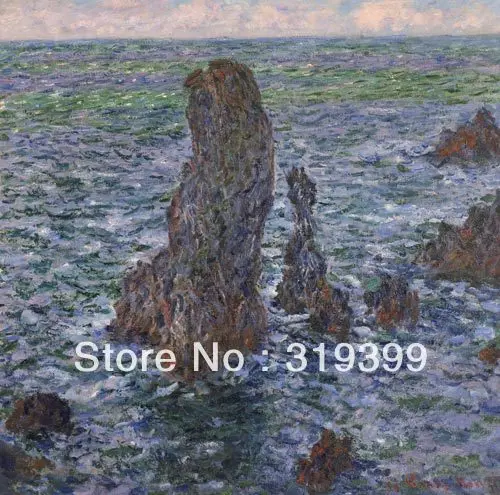 

Oil Painting Reproduction on Linen canvas,The Port Coton Pyramids by claude monet ,100% handmade,Free Fast Ship,museum quality