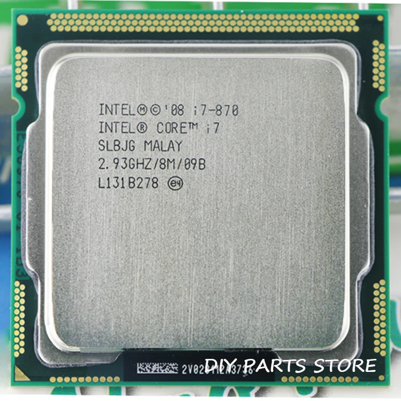 Intel core i7 870 I7-870プロセッサ,2.9ghz/8mbソケット,lga 1156 cpu,サポートされるメモリ:  DDR3-1066, DDR3-1333