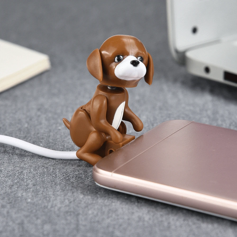 1M Micro USB Data Charger Cable Mini Humping Spot Dog Toy Smartphone Cable Charger Data Charging