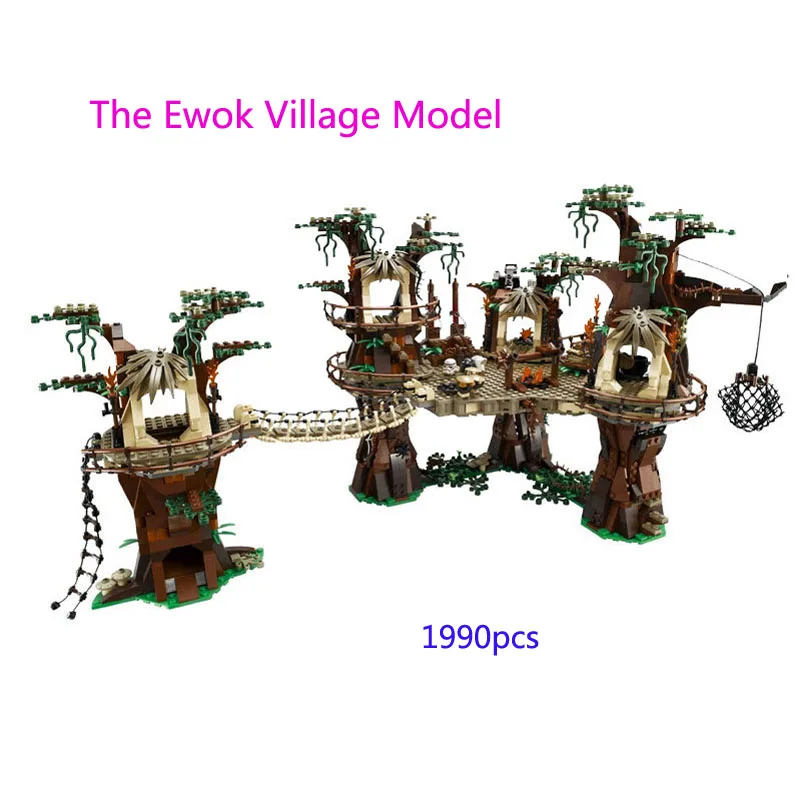 

1900pcs 05047 Star Wars Ewok Primeval Forest Village Mini Model Figure Building Blocks Compatible withlego. Toy