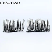 1 пара/4 шт сексуальные ручной работы магнитные накладные ресницы крест Толстые Накладные наращивание ресниц макияж супер натуральный длинный мнимый ресницы