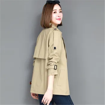 

Fashion Spring Autumn New 2020 Short Womens Windbreakers Double-breasted Coat Korean Plus Size Loose Trench Coat Women Outerwear